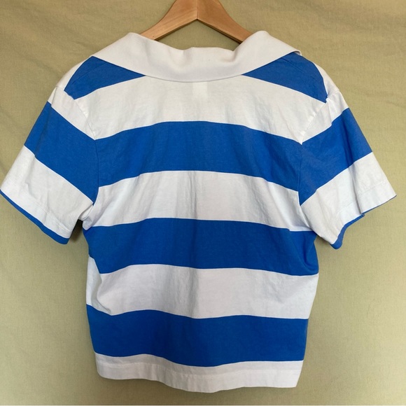 H&M size S blue and white casual t-shirt, 100% cotton - Picture 2 of 4